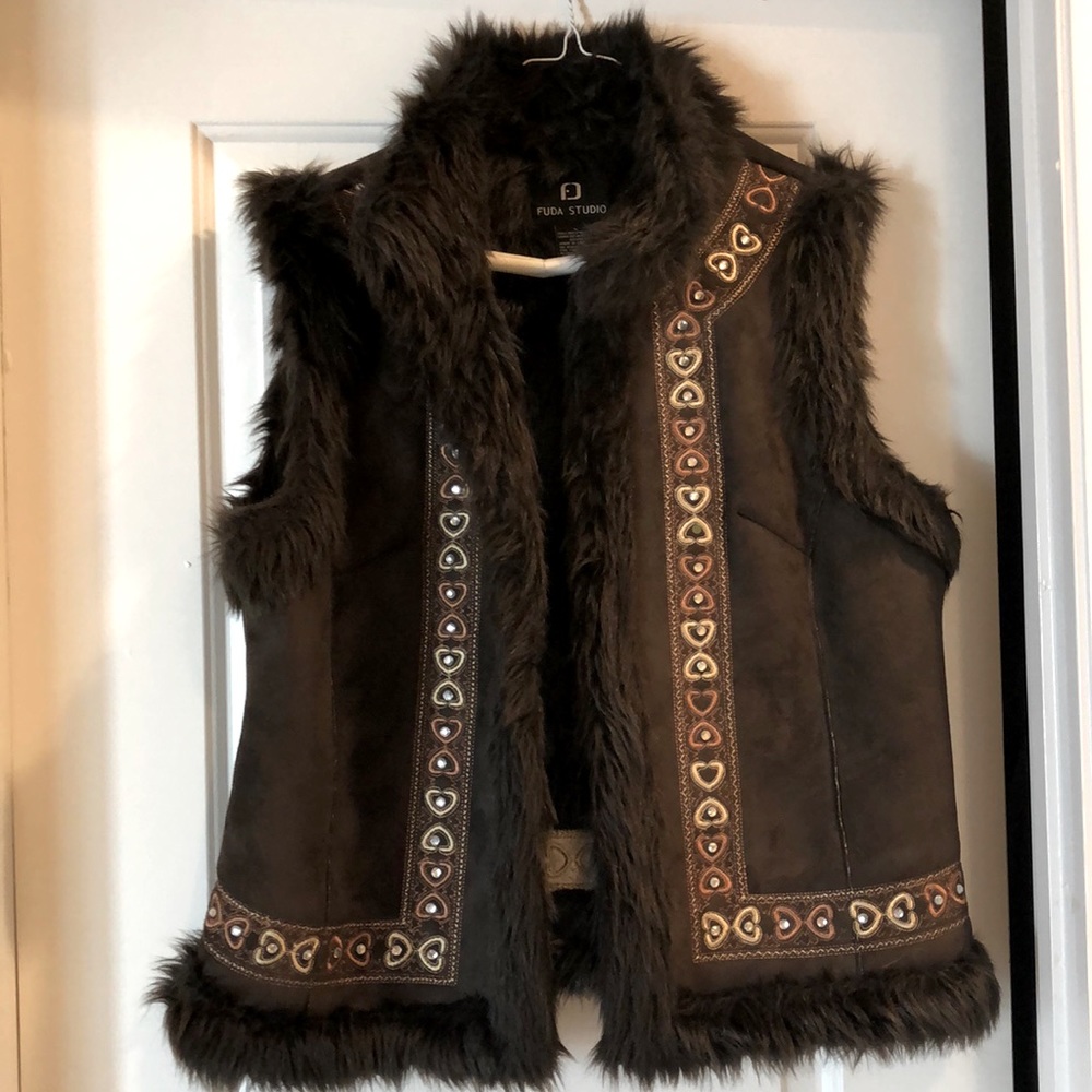 FAUX SUEDE VEST FOR WOMEN
